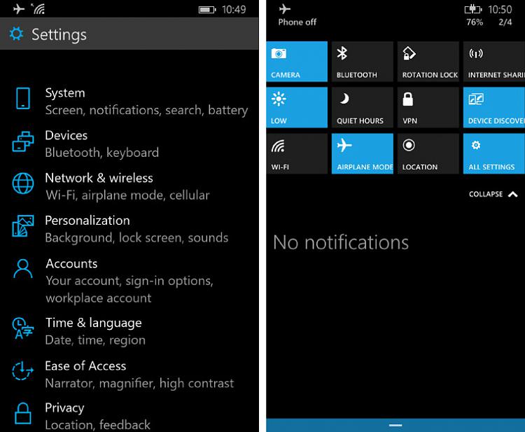 Windows 10 Technical Preview for phones build 12493 screenshots-windows-10-phones-12493-01.jpg