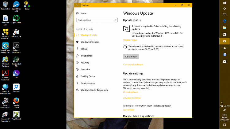 Cumulative Update KB4016250 for Windows 10 v1703 Build 15063.11-2017-03-31.png