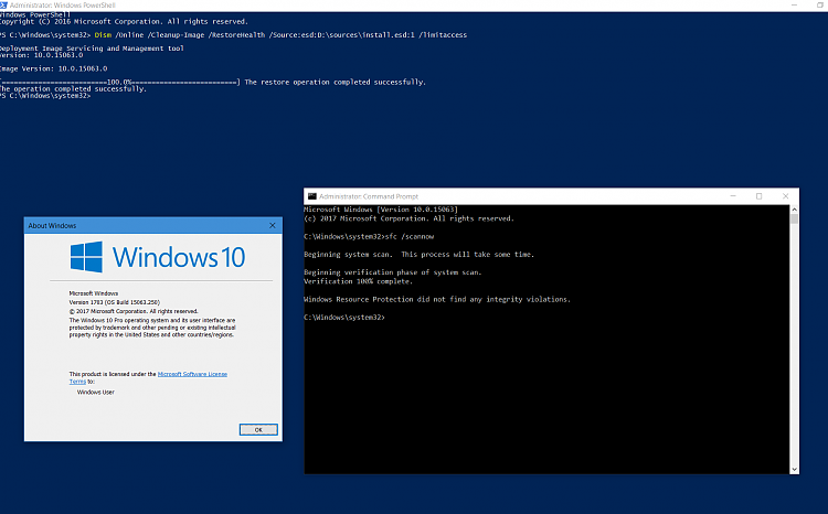 Cumulative Update KB4016240 Windows 10 v1703 Build 15063.250-ok.png