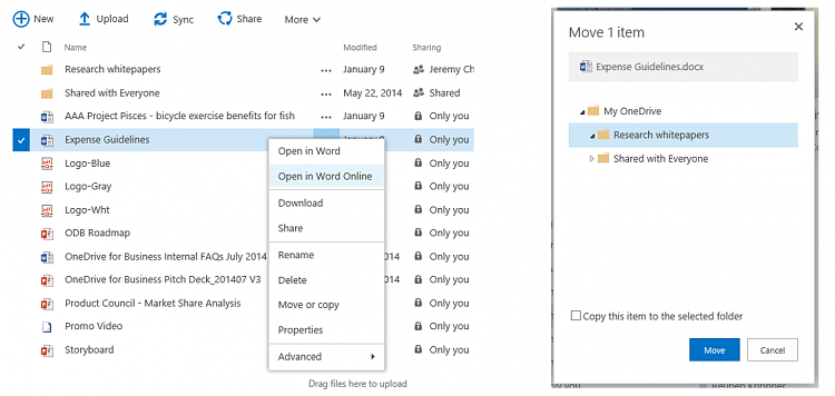 OneDrive: Managing work files in browser getting easier-right-click-copy-move1.png
