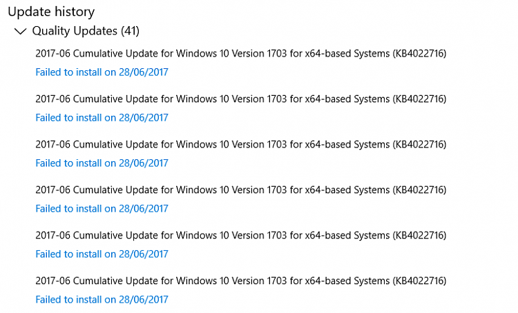 Cumulative Update KB4022716 Windows 10 v1703 Build 15063.447-failedtoinstall.png