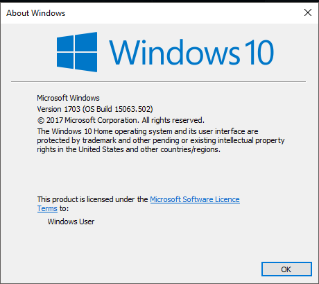 Cumulative Update KB4032188 Windows 10 v1703 Build 15063.502-winver_15063.502.png