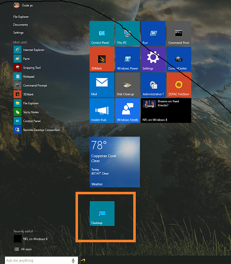 Windows 10 build 10041: Known Issues-desktop-pinned.png