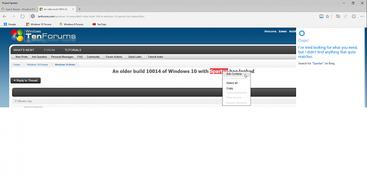 An older build 10014 of Windows 10 with Spartan has leaked-000015.png