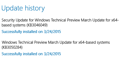 New Tech Preview Update KB3050284 - March-wu.png