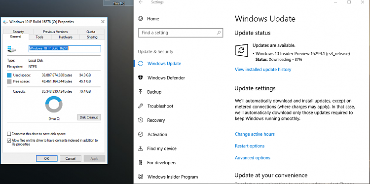 Announcing Windows 10 Insider Preview Fast Build 16294 for PC-free-space.png