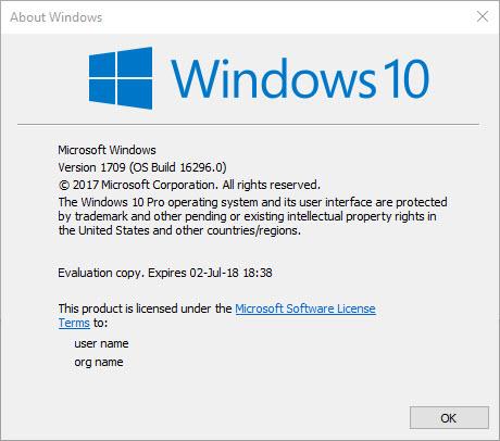 Announcing Windows 10 Insider Preview Slow Build 16296 for PC-winver.jpg