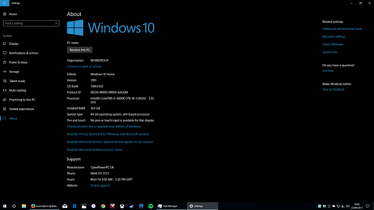 Cumulative Update KB4040724 Windows 10 v1703 Build 15063.632-2017-09-25.png