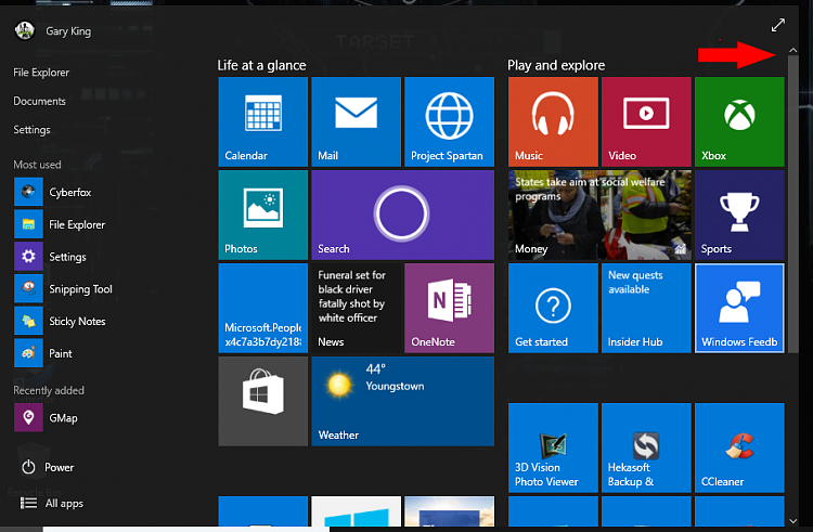 Windows 10 build 10056 has leaked-start.png