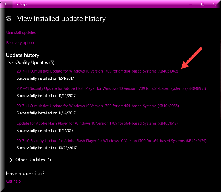 Cumulative Update KB4051963 Windows 10 v1709 Build 16299.98-kb4051963-successfully-installed.png