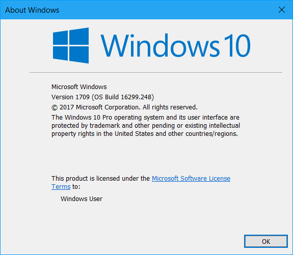 Cumulative Update KB4074588 Windows 10 v1709 Build 16299.248 - Feb. 13-ver.png