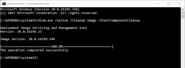 Cumulative Update KB4058258 Windows 10 v1709 Build 16299.214 - Jan. 31-dism-ok-now.png