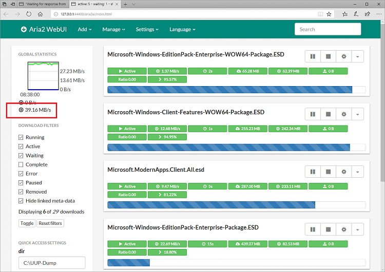 KB4100375 Windows 10 Insider Release Preview Build 17133.73 - Apr.10-uup-dump_speed.png