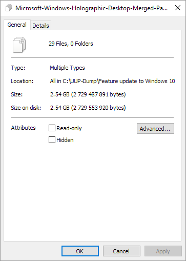 KB4100375 Windows 10 Insider Release Preview Build 17133.73 - Apr.10-uup-dump_size.png