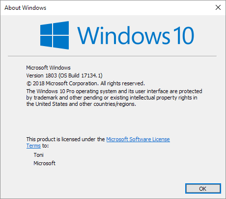 Windows 10 'Redstone 4' official name to be Windows 10 April Update-build_17134.1.png