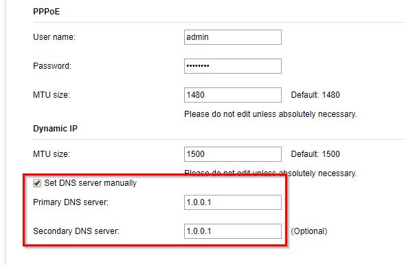 New Cloudflare 1.1.1.1 fastest, privacy-first consumer DNS service-router-dns.jpg