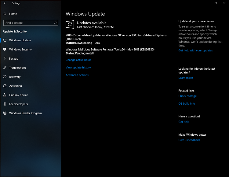 Cumulative Update KB4103721 Windows 10 v1803 Build 17134.48 - May 8 ...