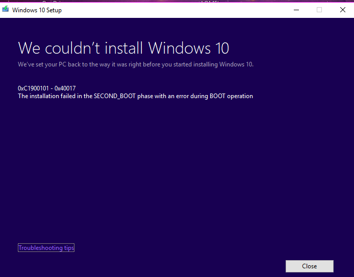 New Windows 10 Insider Preview Fast and Skip Ahead Build 17661 - May 3-failed-update-build-17661.png