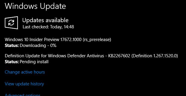 New Windows 10 Insider Preview Fast and Skip Ahead Build 17672 -May 16-failure3.jpg