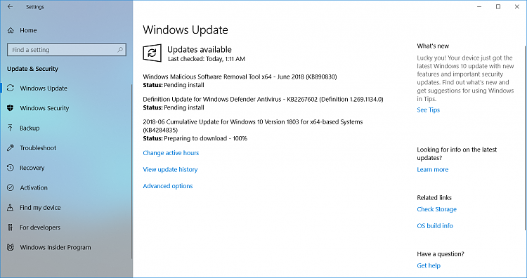 Cumulative Update KB4284835 Windows 10 v1803 Build 17134.112 - June 12-capture.png