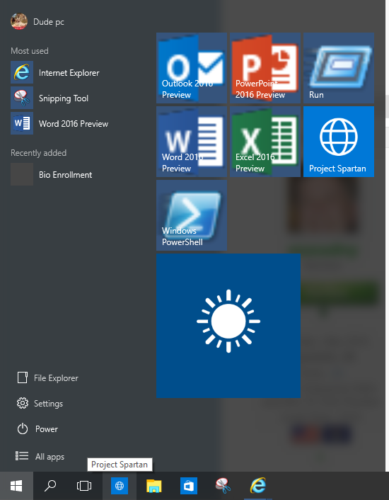 Announcing Windows 10 Insider Preview Build 10122 for PCs-startmenu10122.png