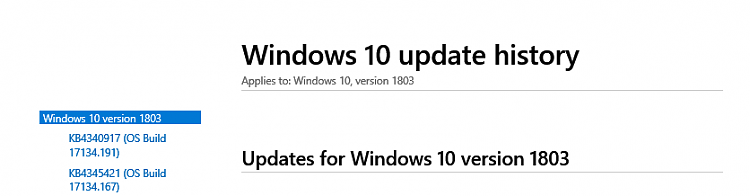 Cumulative Update KB4340917 Windows 10 v1803 Build 17134.191 - July 24-win10-update-history-july-24.png