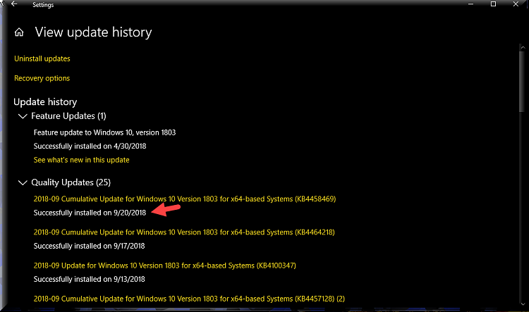 Cumulative Update KB4458469 Windows 10 v1803 Build 17134.320 Sept. 26-kb4458469-successfully-installed.png