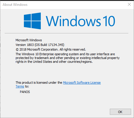 Cumulative Update KB4462919 Windows 10 v1803 Build 17134.345 - Oct. 9-345.png