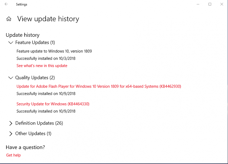 Cumulative Update KB4464330 Windows 10 v1809 Build 17763.55 - Oct. 9-image.png