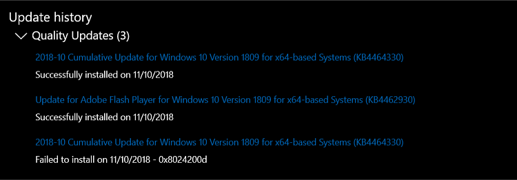 Cumulative Update KB4464330 Windows 10 v1809 Build 17763.55 - Oct. 9-update-3.png