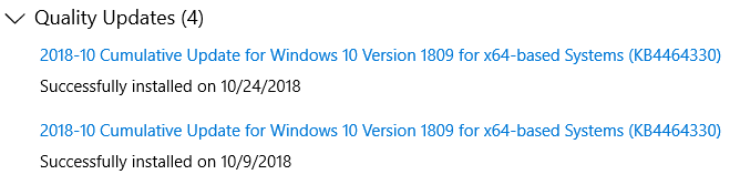 Cumulative Update KB4464330 Windows 10 v1809 Build 17763.55 - Oct. 9-capture.png