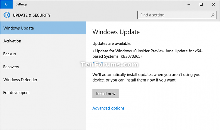 New KB3070365 Update available for Windows 10 - June 8th 2015-kb3070365.png