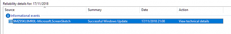 Cumulative Update KB4467708 Windows 10 v1809 Build 17763.134 - Nov. 13-snip-sketch-reliability-history.png