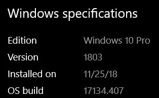 Cumulative Update KB4467702 Windows 10 v1803 Build 17134.407 - Nov. 13-2018-11-27_093444.jpg