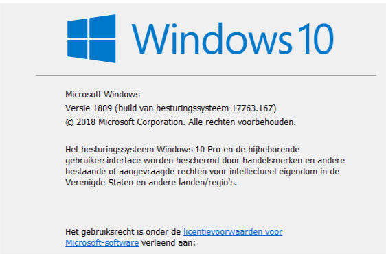 KB4469342 Windows 10 Insider RP v1809 Build 17763.168 - Dec. 3-afbeelding.png