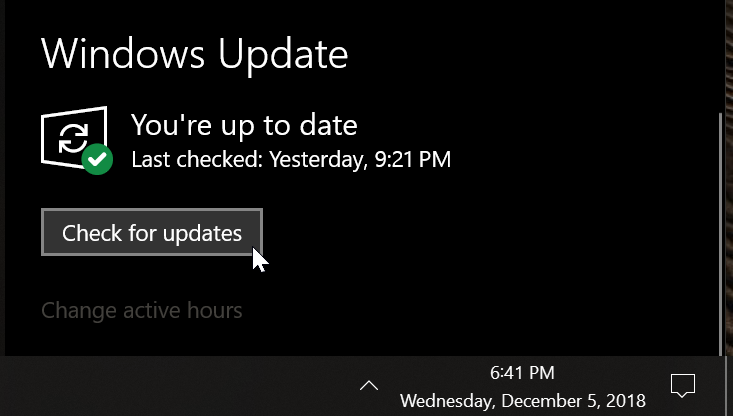 Cumulative Update KB4469342 Windows 10 v1809 Build 17763.168 - Dec. 5-000008.png