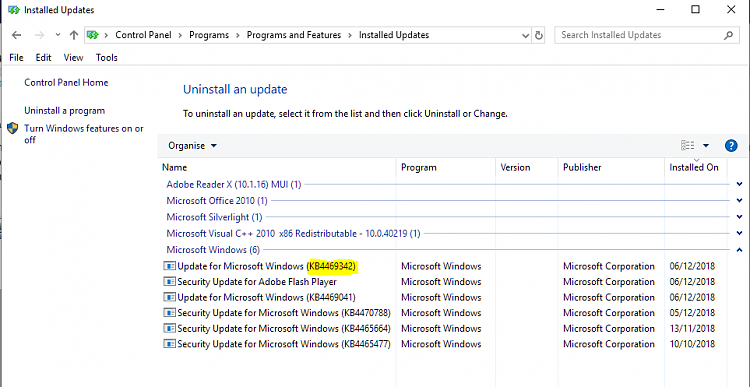 Cumulative Update KB4469342 Windows 10 v1809 Build 17763.168 - Dec. 5-image.png