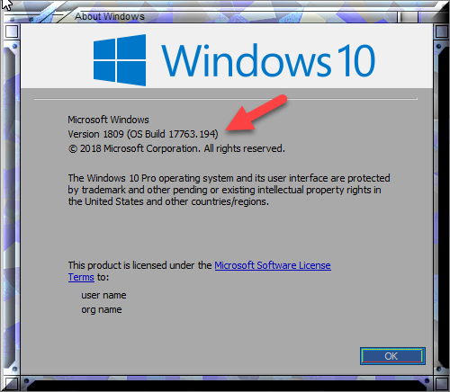 Cumulative Update KB4471332 Windows 10 v1809 Build 17763.194 - Dec. 11-winver-after-installing-kb4471332.png