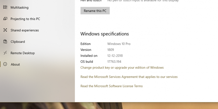 Cumulative Update KB4471332 Windows 10 v1809 Build 17763.194 - Dec. 11-untitled.png