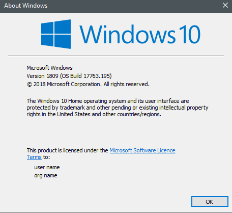 Cumulative Update KB4483235 Windows 10 v1809 Build 17763.195 - Dec. 19-195.png