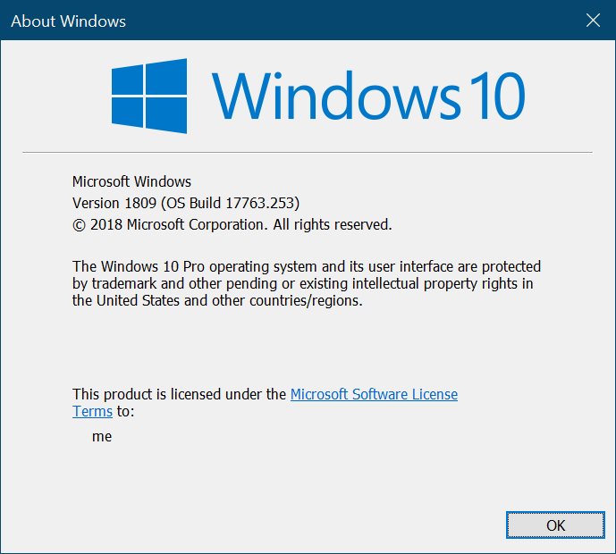 Cumulative Update KB4480116 Windows 10 v1809 Build 17763.253 - Jan. 8-2.png