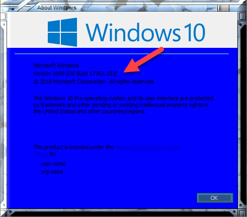 Cumulative Update KB4480116 Windows 10 v1809 Build 17763.253 - Jan. 8-winver-after-installing-kb4480116.png