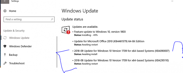 Cumulative Update KB4480966 Windows 10 v1803 Build 17134.523 - Jan. 8-wup.png