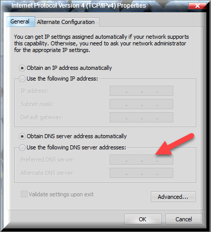 Cumulative Update KB4480116 Windows 10 v1809 Build 17763.253 - Jan. 8-ipv4-properties-dialog-box.png