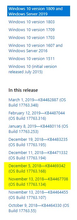 Cumulative Update KB4482887 Windows 10 v1809 Build 17763.348 - March 1-1809_history.jpg