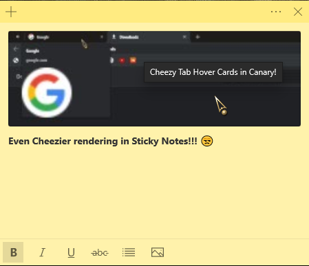 Sticky Notes 3.6 is available to Windows 10 Skip Ahead Build 18855+-000308.png