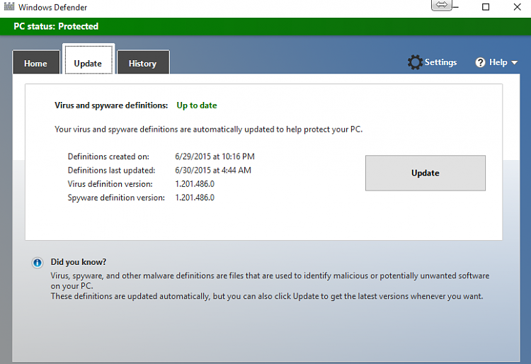 Announcing Windows 10 Insider Preview Build 10158 for PCs-defender.png