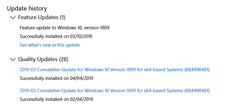 Cumulative Update KB4490481 Windows 10 v1809 Build 17763.404 - April 2-image.png