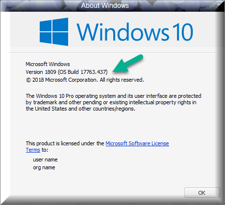 Cumulative Update KB4493509 Windows 10 v1809 Build 17763.437 - April 9-winver-after-installing-kb4493509.png