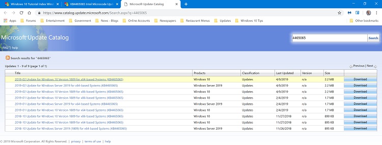 KB4465065 Intel Microcode Updates for Windows 10 v1809 - Sept. 26-muc.jpg